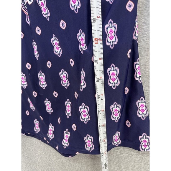 Island Escape Women's Tankini Blue Strappy Cross Back Size 12 Pink  Swim top - Picture 7 of 8